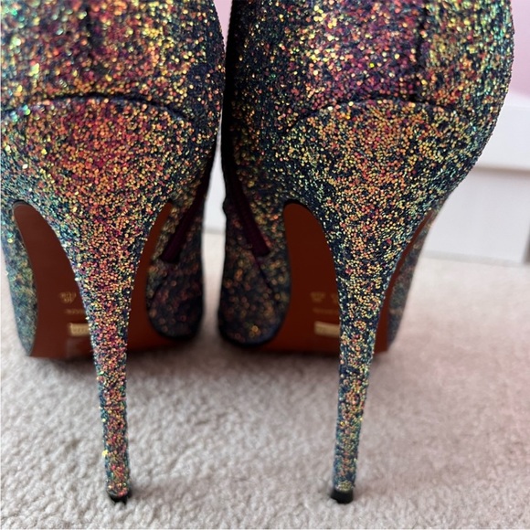 L’Intervalle Lucia pink iridescent glitter stiletto bootie - Picture 4 of 12